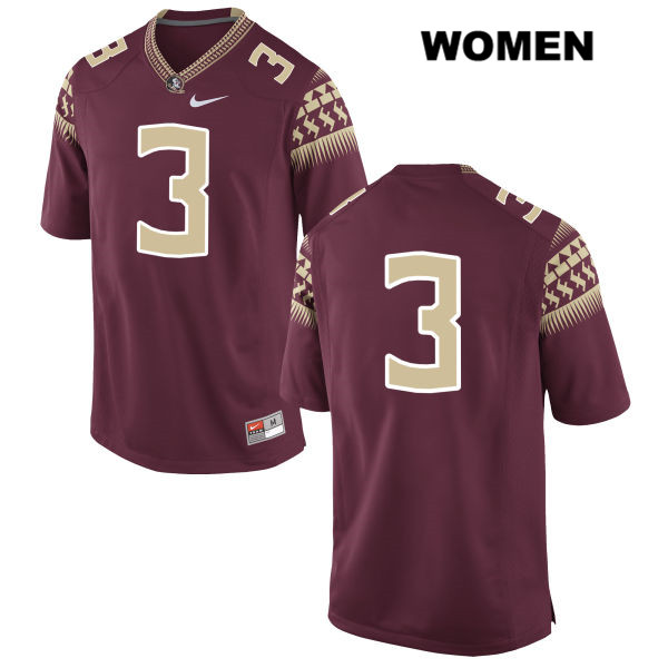 Women's NCAA Nike Florida State Seminoles #3 Cam Akers College No Name Red Stitched Authentic Football Jersey DZP8269KA